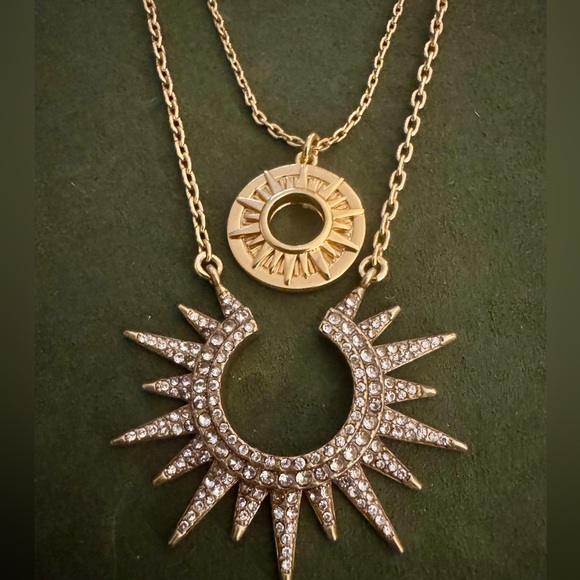 J. Crew Jewelry - JCrew Gold Plated Starburst Layered Statement Necklace
